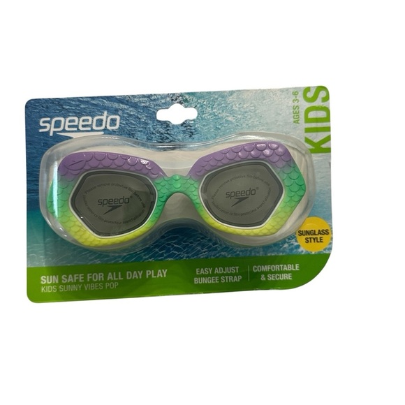 Speedo Sunny Vibes Pop Goggle Features Sunglass Style Anti-Fog Kids Ages 3-6 NWT - Picture 1 of 6
